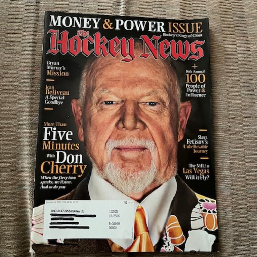 2/$50 The Hockey News January 26, 2015 Vol 68 No 14-15 Money & Power Don Cherry